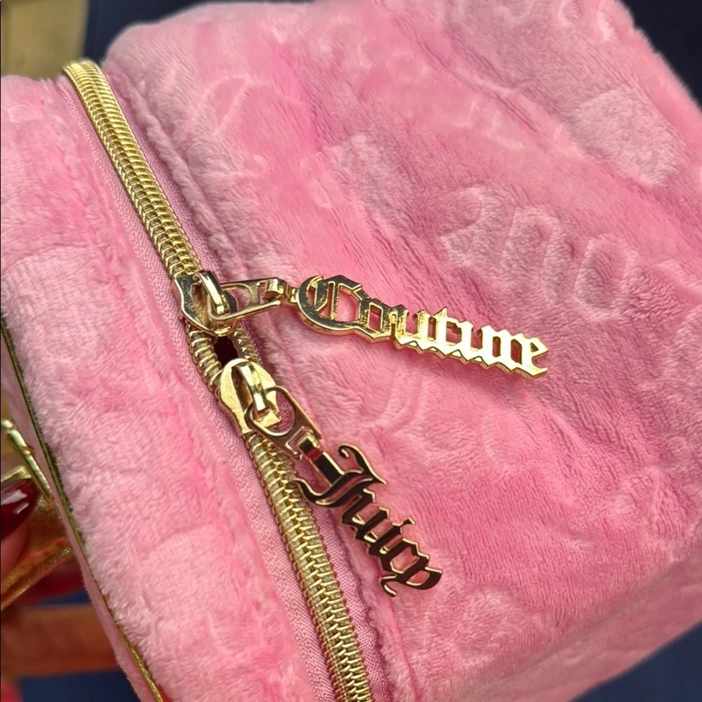 Juicy Couture Pink Velour Cosmetic Bag